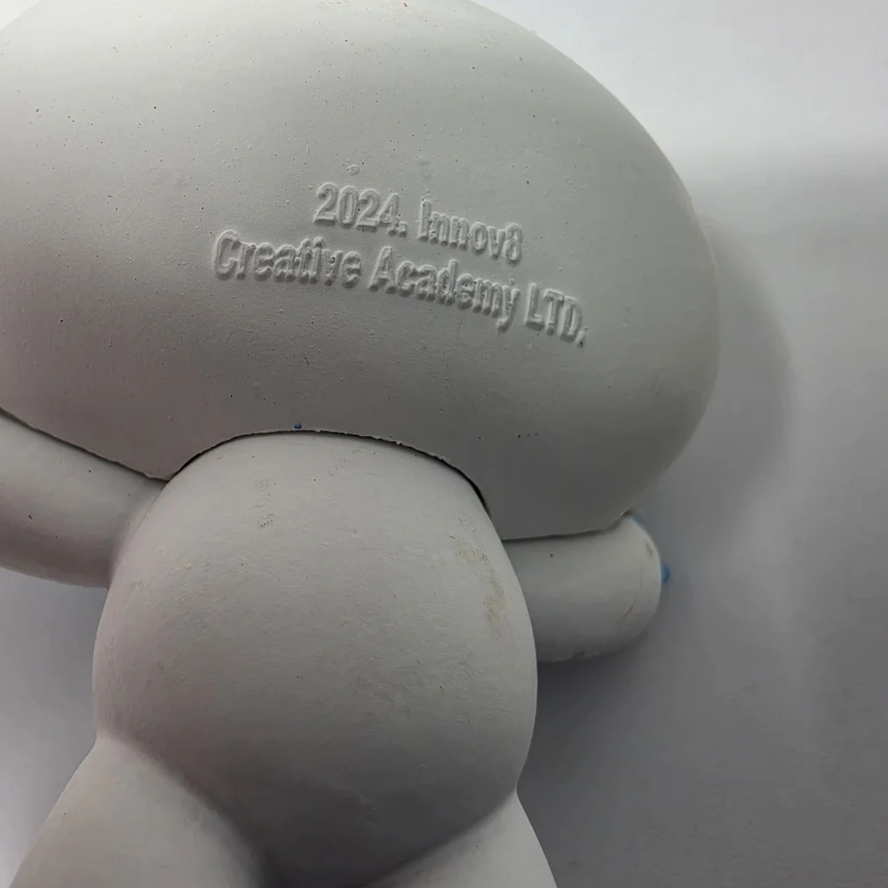 Deddy Bear White and Blue Toy Figure